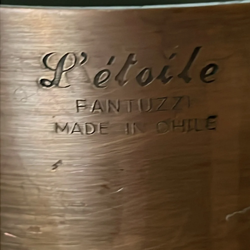 L’etoile Fantuzzi made in Chile copper & brass pot